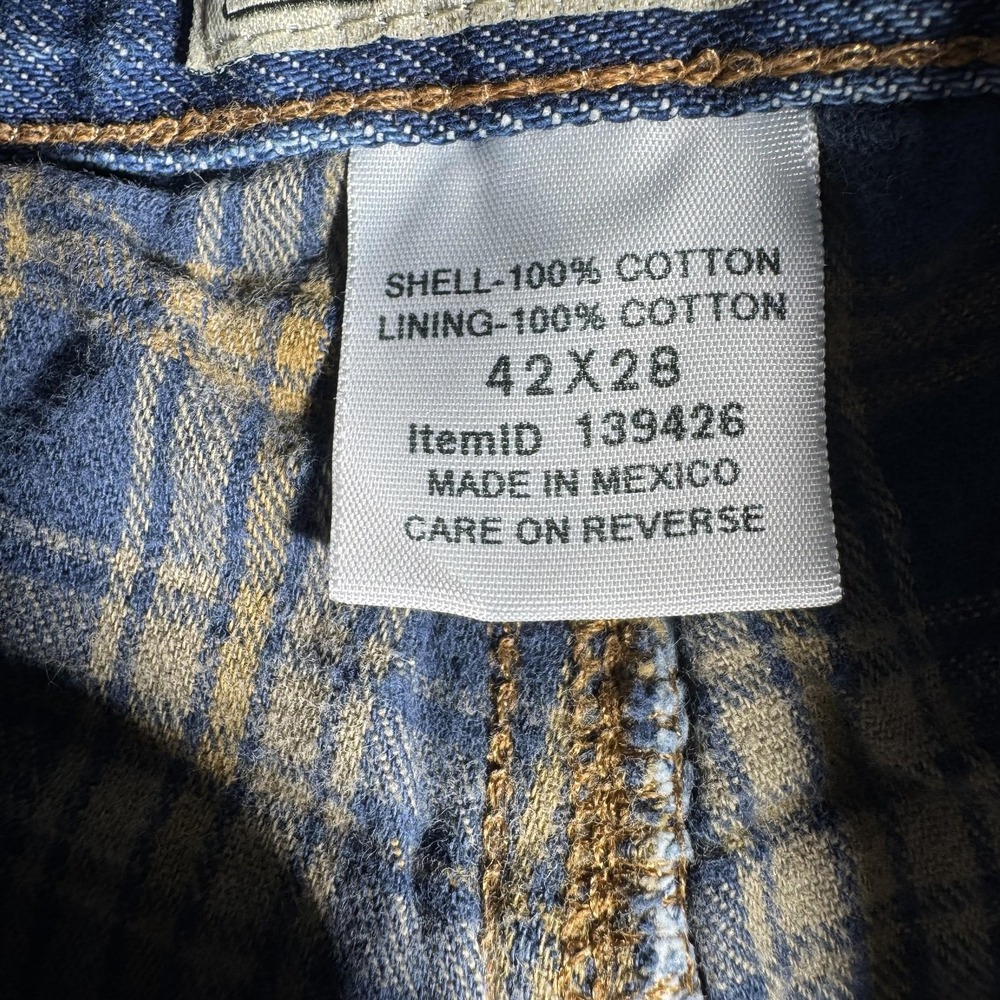 LL Bean Mens Relaxed Fit Flannel Lined Jeans Blue 42x28 (38x27) 139426 - Picture 7 of 10